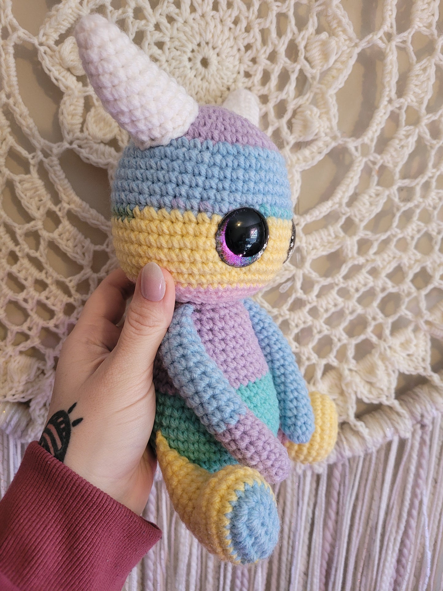 Large Rainbow Sprite Mythical Creature - Unique Design for Stuffed Animal