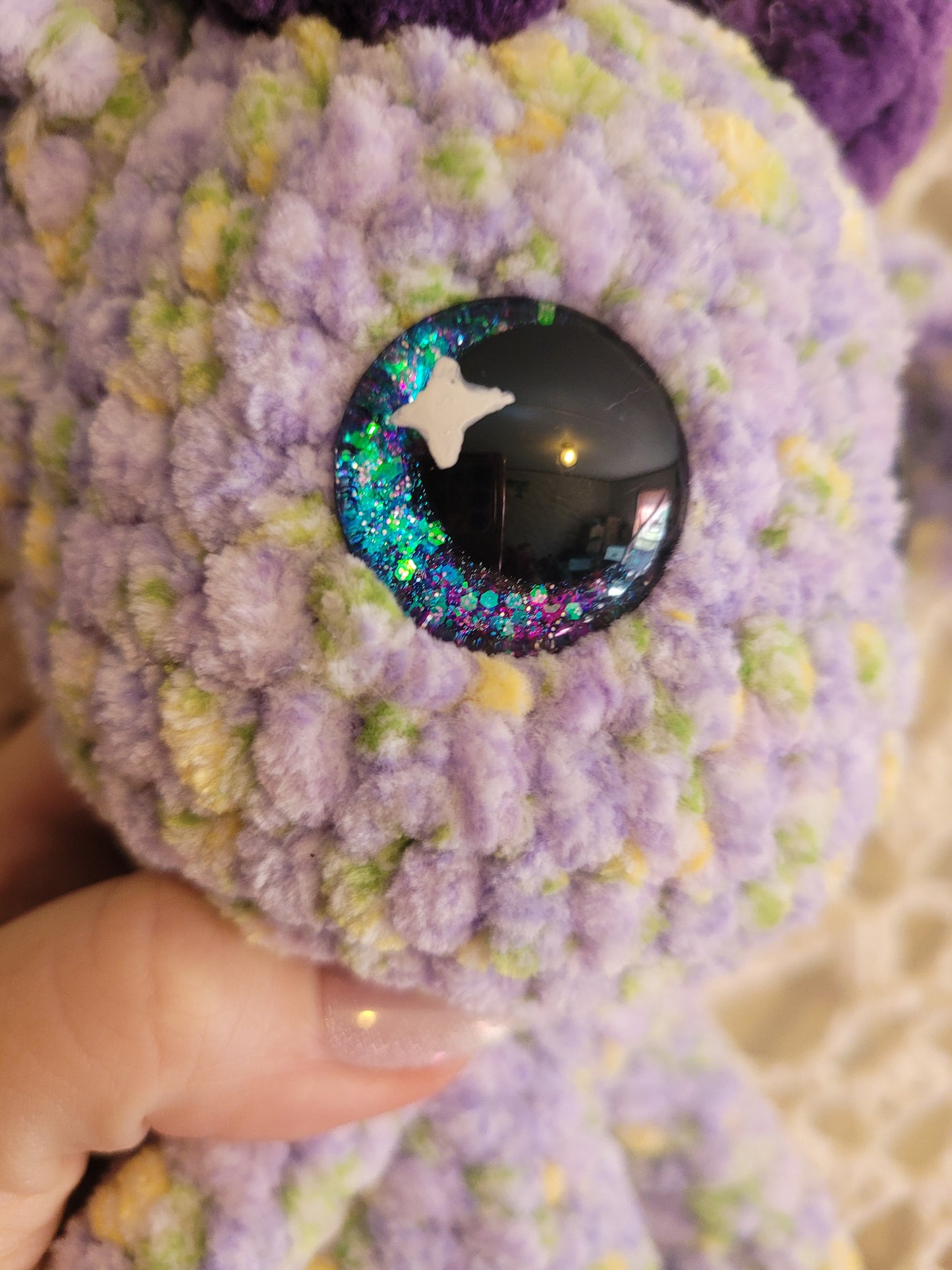 Large Purple Horned Sprite Mythical Creature - Unique Design for Stuffed Animal