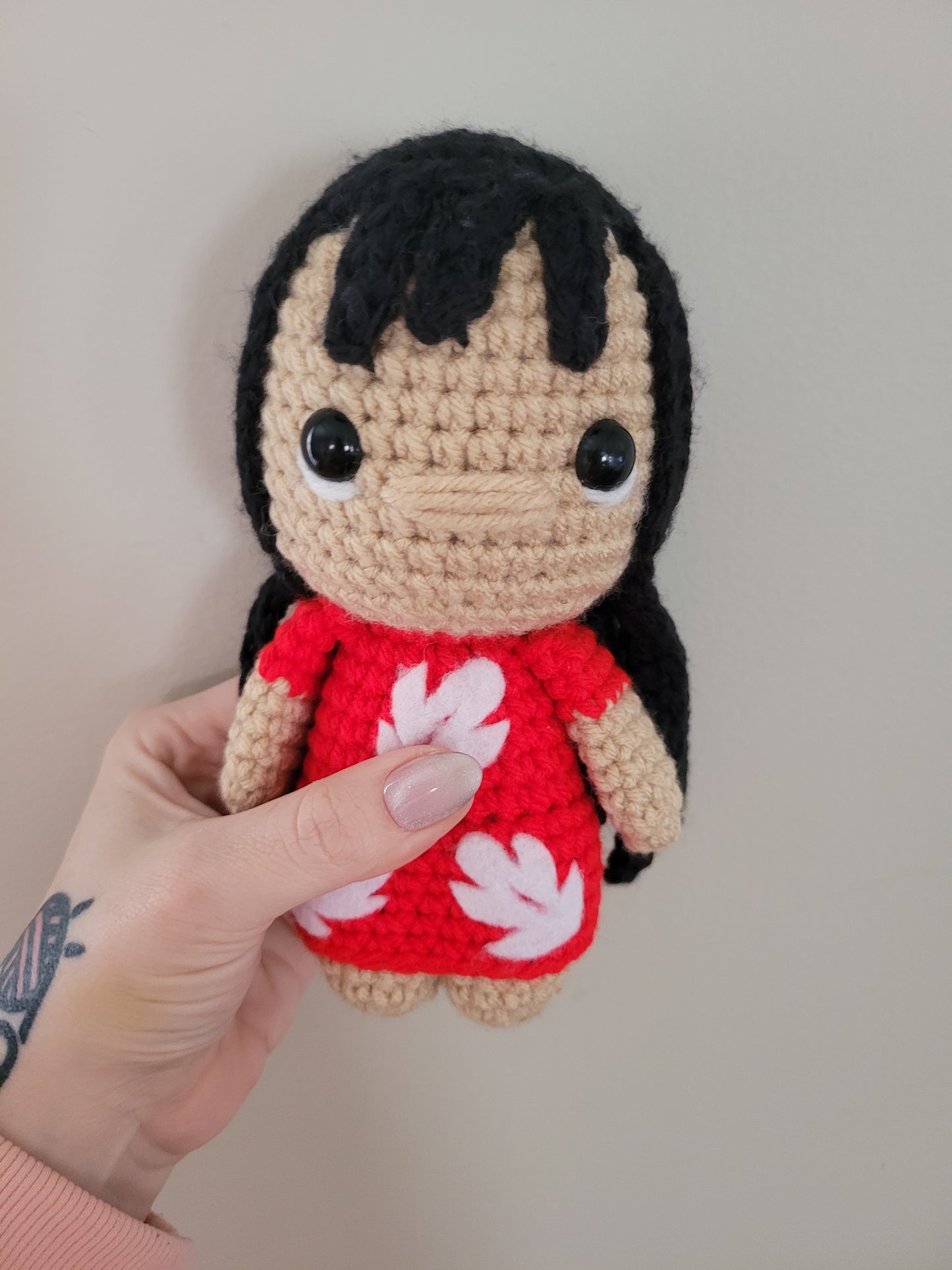 Lilo - Lilo and Stitch Inspired Character - Unique Design for Stuffed Animal - approx 6"
