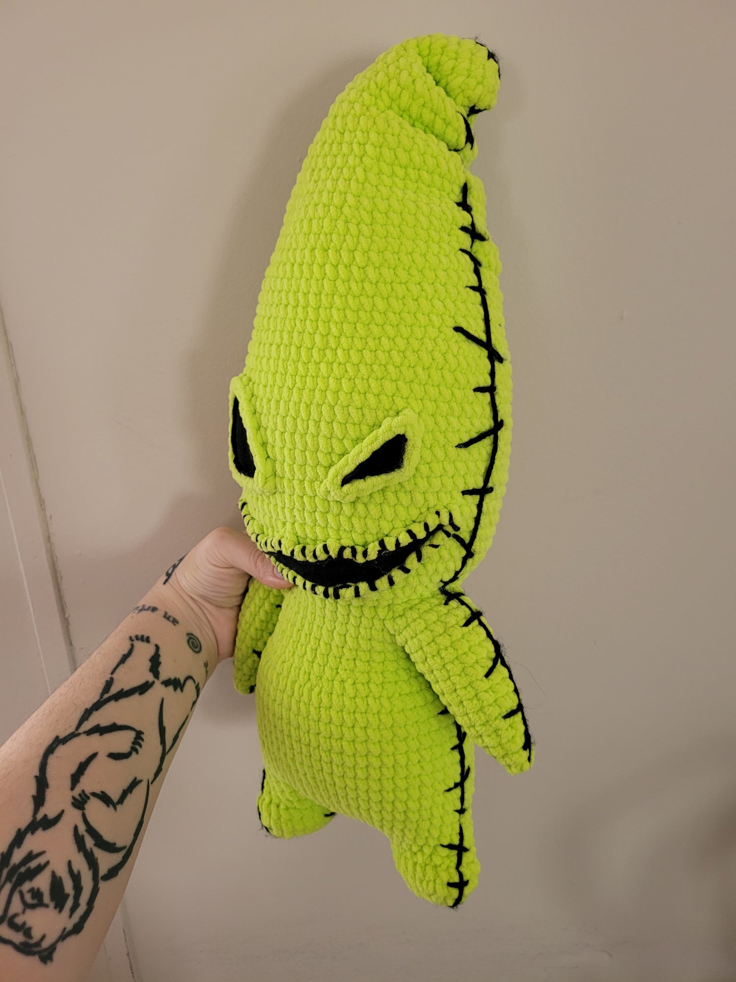 Large Green Oogie Boogie - NMBC Inspired Character - Unique Design for Stuffed Animal - approx 24"