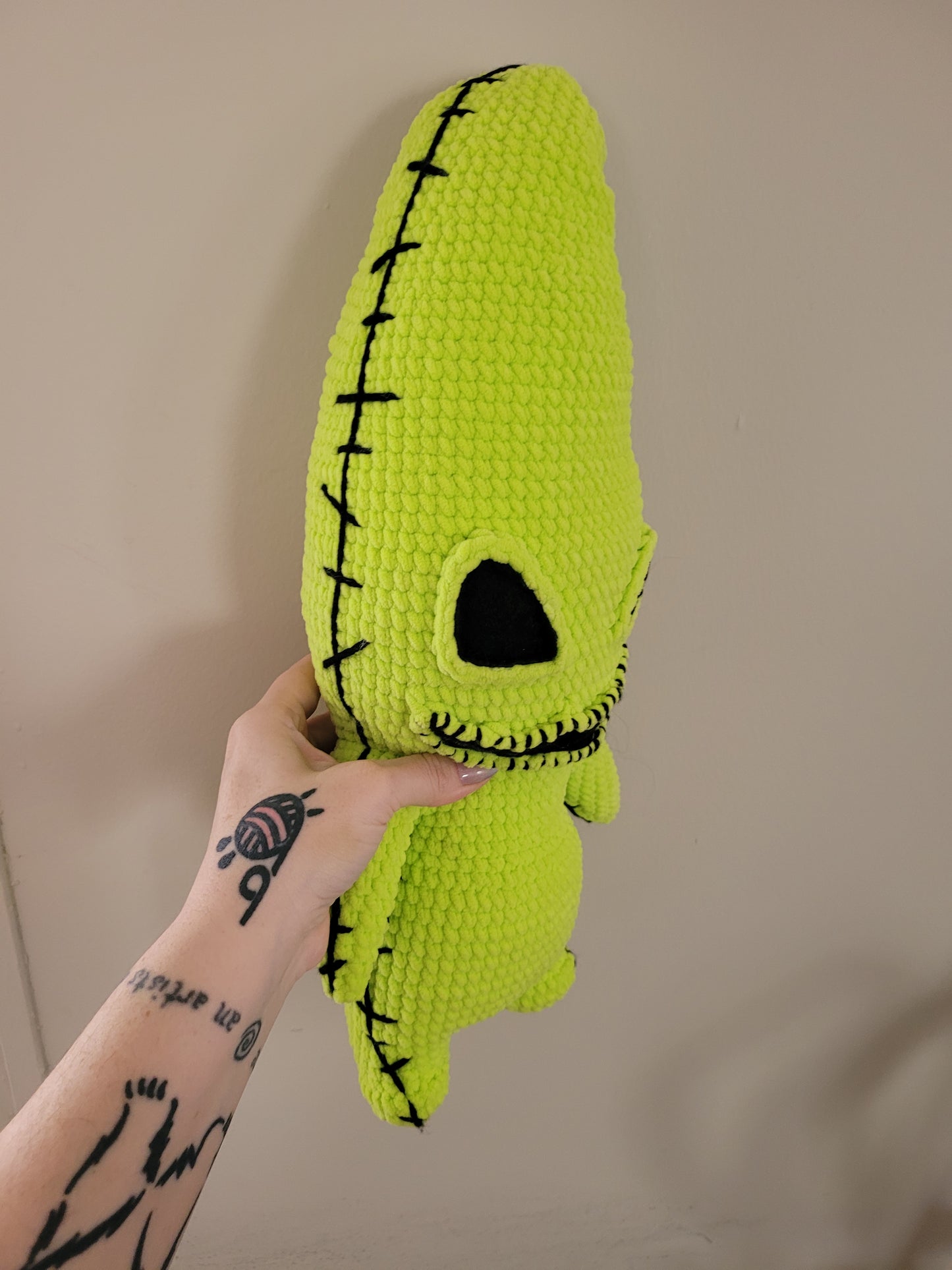 Large Green Oogie Boogie - NMBC Inspired Character - Unique Design for Stuffed Animal - approx 24"