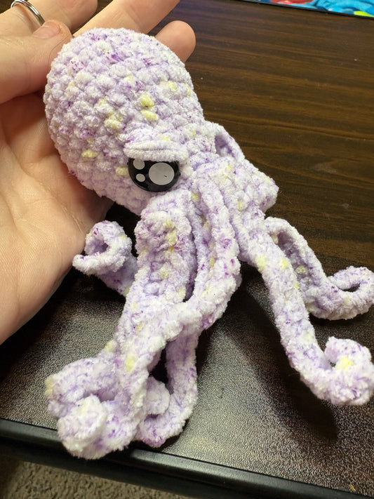 LuvKnotz Tiny Multicolor Keychain kraken octopus Handmade Crochet - Soft Acrylic Yarn, Approx. 1” Long, OOAK stuffed animals