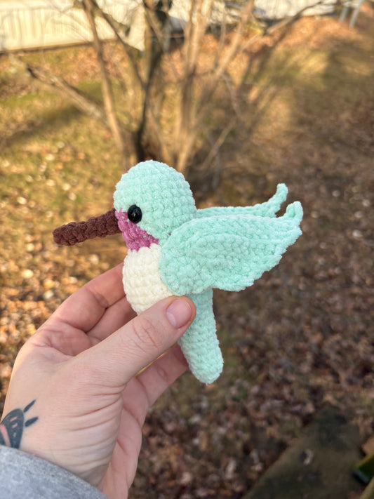 Hummingbird - Soft Fuzzy Bird Hummingbird Inspired - Unique Design for Stuffed Animal - Approx 6"