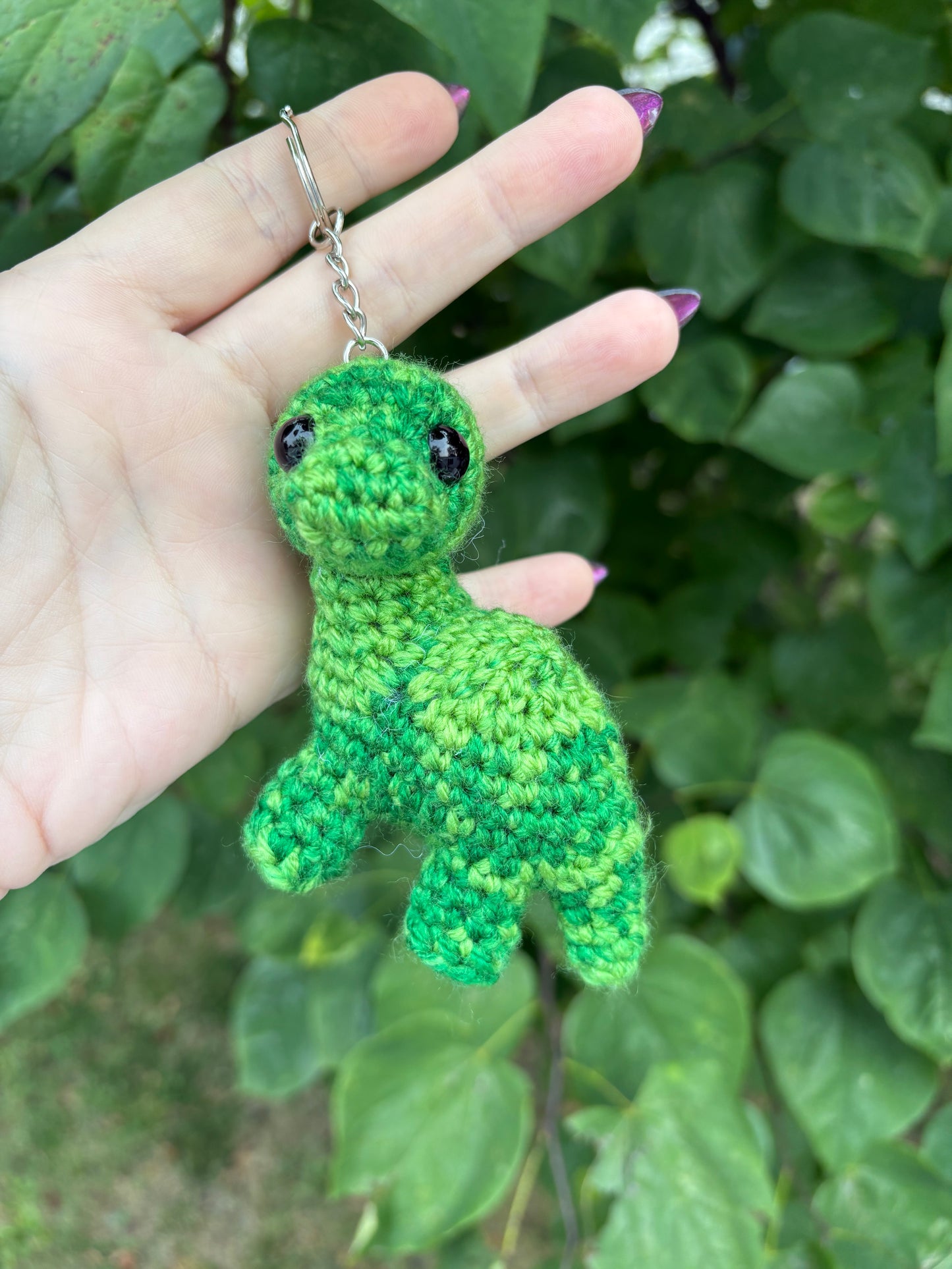 LuvKnotz Small Dinosaur Keychain - Unique Design for Stuffed Animal - approx. 3”