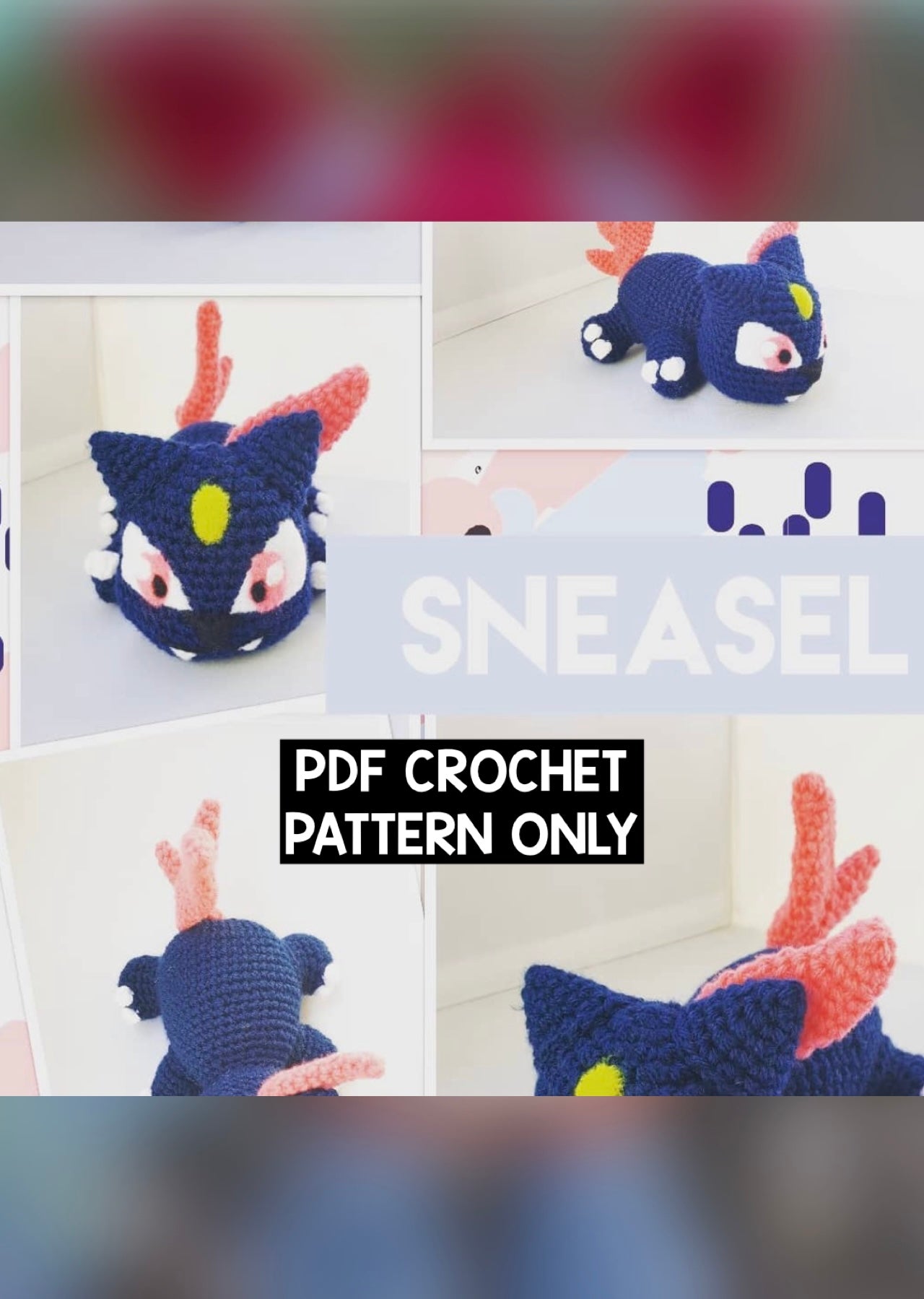 ***PDF PATTERN ONLY*** Sneasel Pokémon - Crochet Pattern