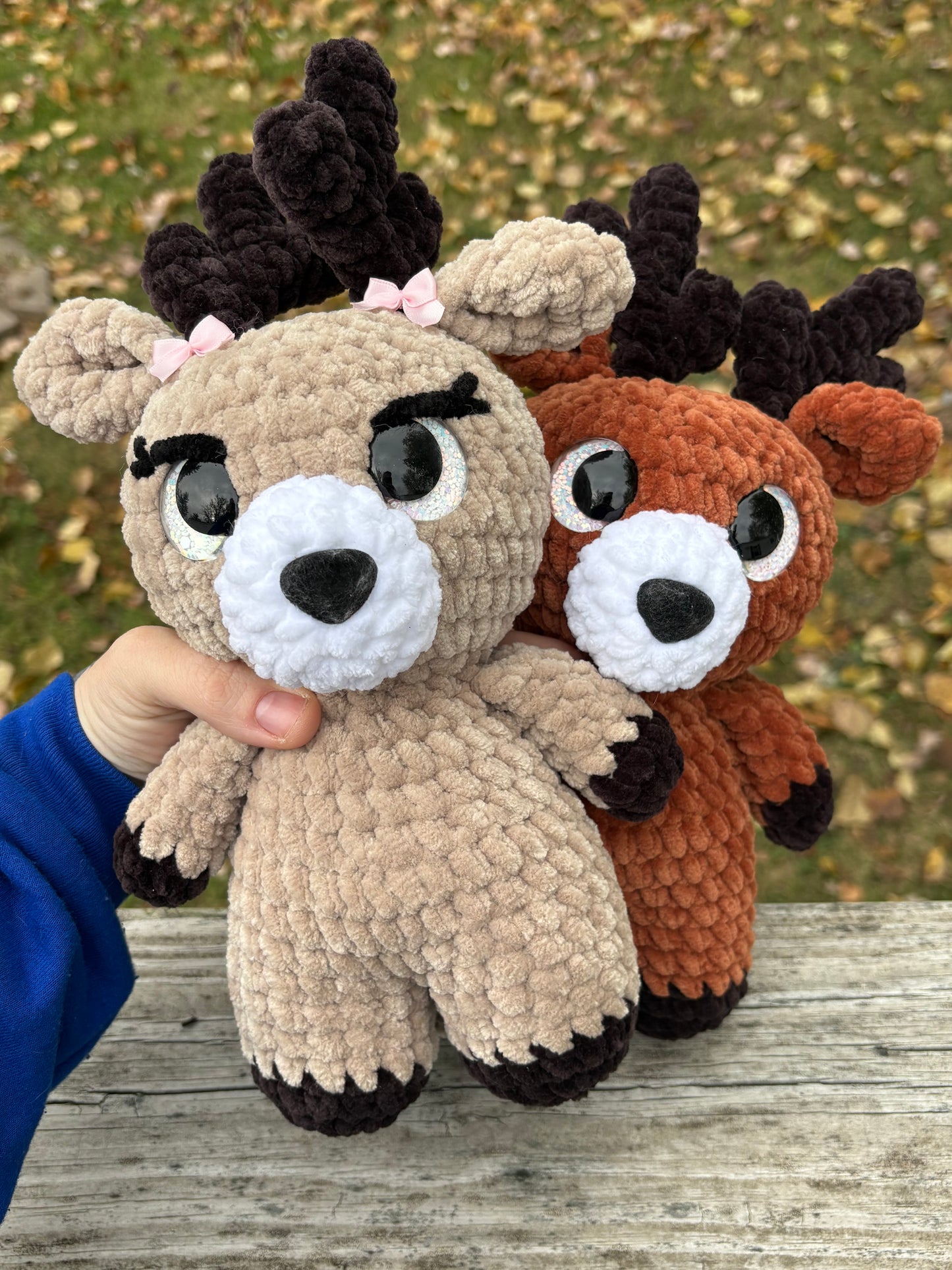 LuvKnotz Large Reindeer Christmas Plush - Unique Design for Stuffed Animal - approx 12”