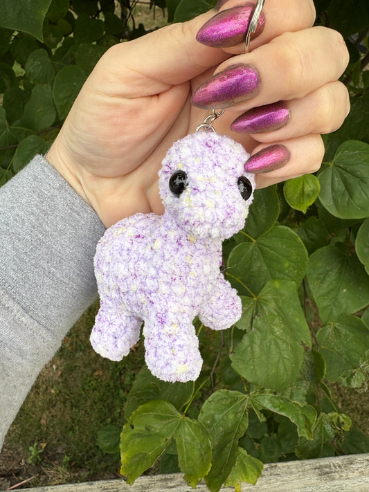 LuvKnotz Small Dinosaur Keychain - Unique Design for Stuffed Animal - approx. 3”