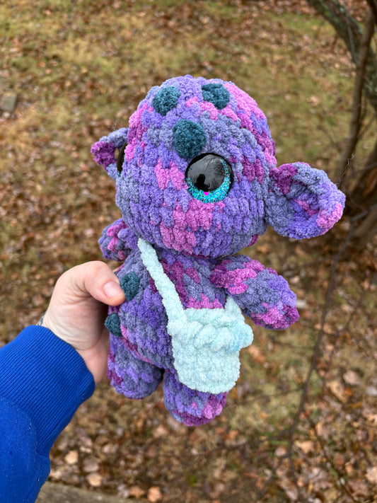 Large Purple Goblin Sprite Mythical Creature - Unique Design for Stuffed Animal