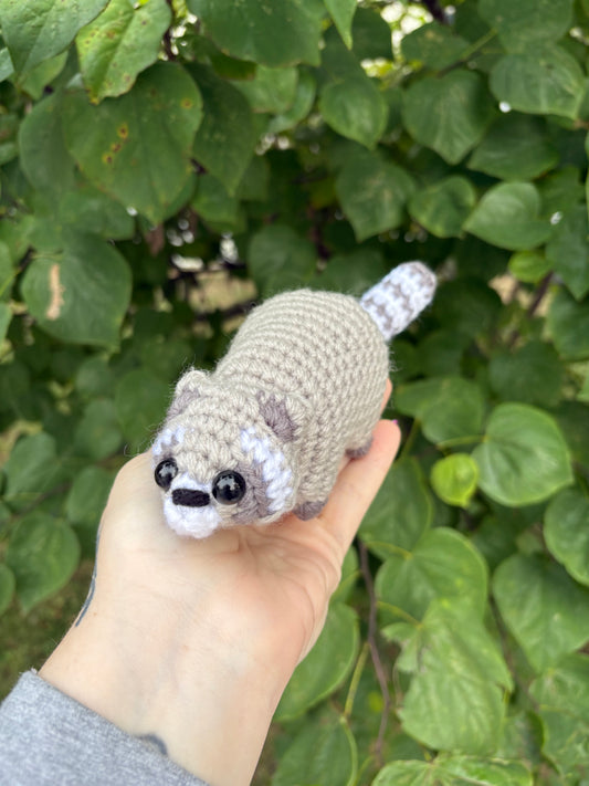 LuvKnotz medium Raccoon - Unique Design for Stuffed Animal - approx. 6”