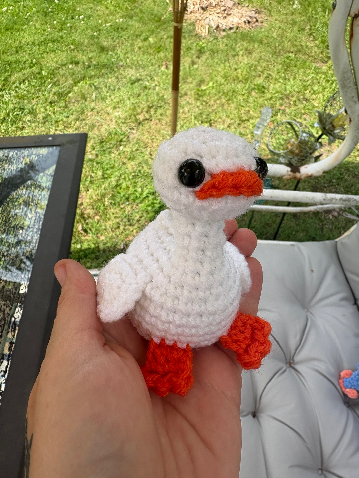 LuvKnotz Small White Goose Plush - Unique Design for Stuffed Animal - approx 4”