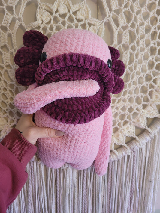 Large Fuzzy Pink Mythical Creature - Unique Design for Stuffed Animal