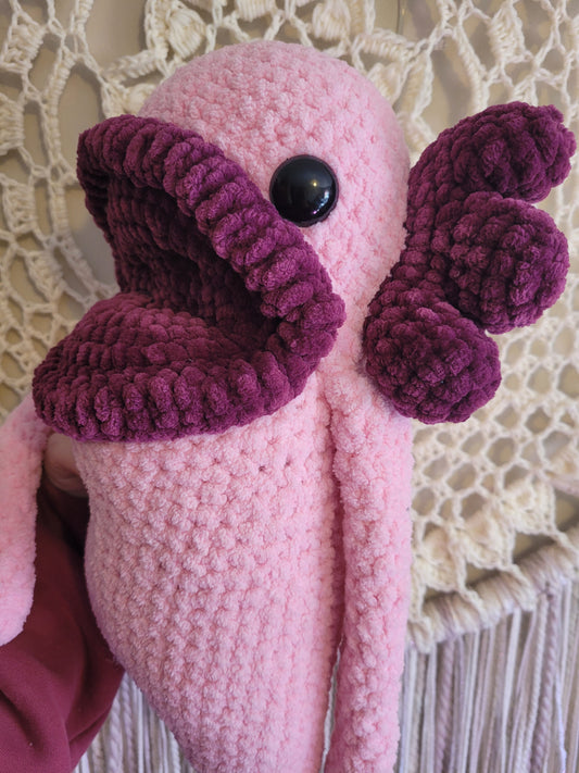 Large Fuzzy Pink Mythical Creature - Unique Design for Stuffed Animal