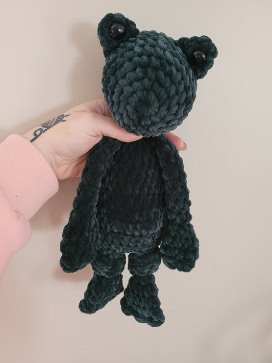LuvKnotz Standard Green Frog Lovie - Unique Design for Stuffed Animal - approx 16"