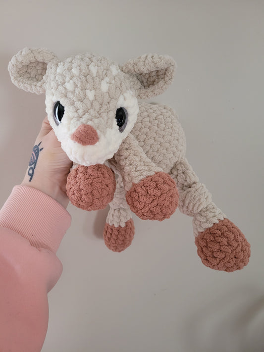 LuvKnotz Large Cream Deer Fawn Plush - Unique Design for Stuffed Animal - approx 20"