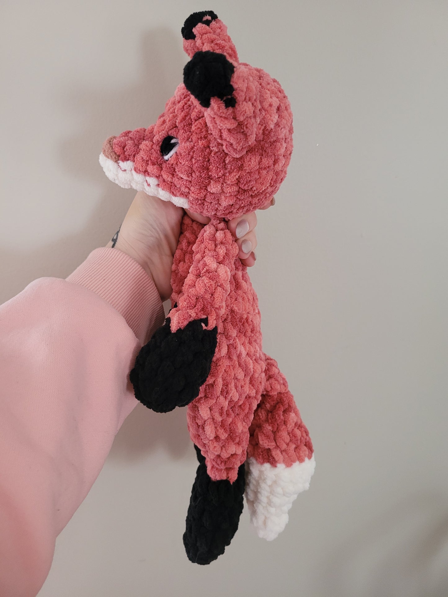 LuvKnotz Standard Orange Fox Lovie - Unique Design for Stuffed Animal - approx 18"