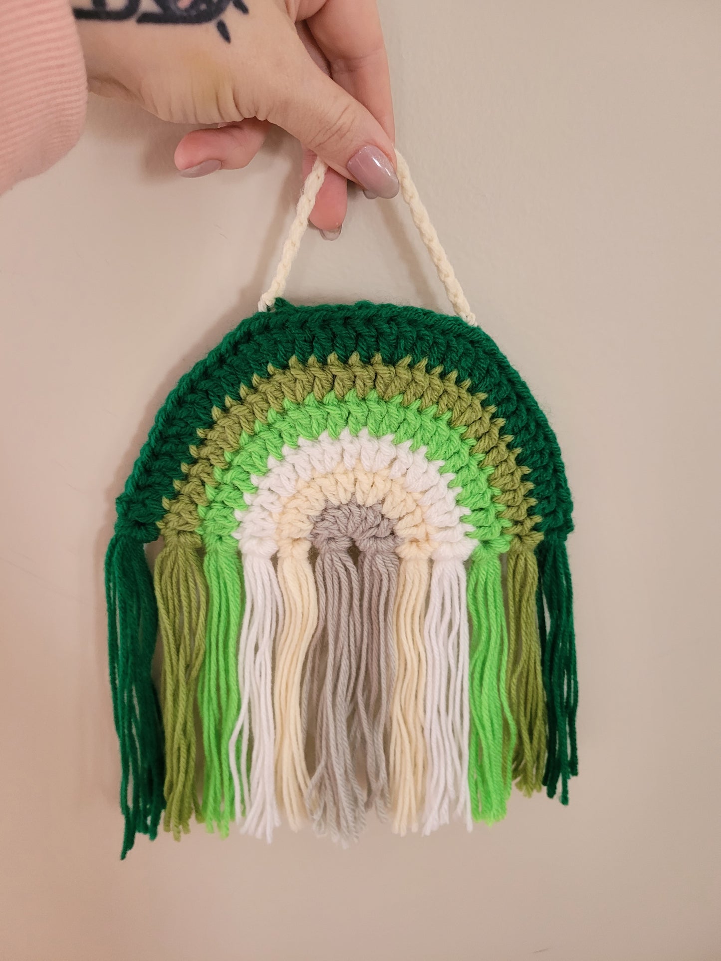 Small Rainbow - Greens - Wall Decor approx 12"