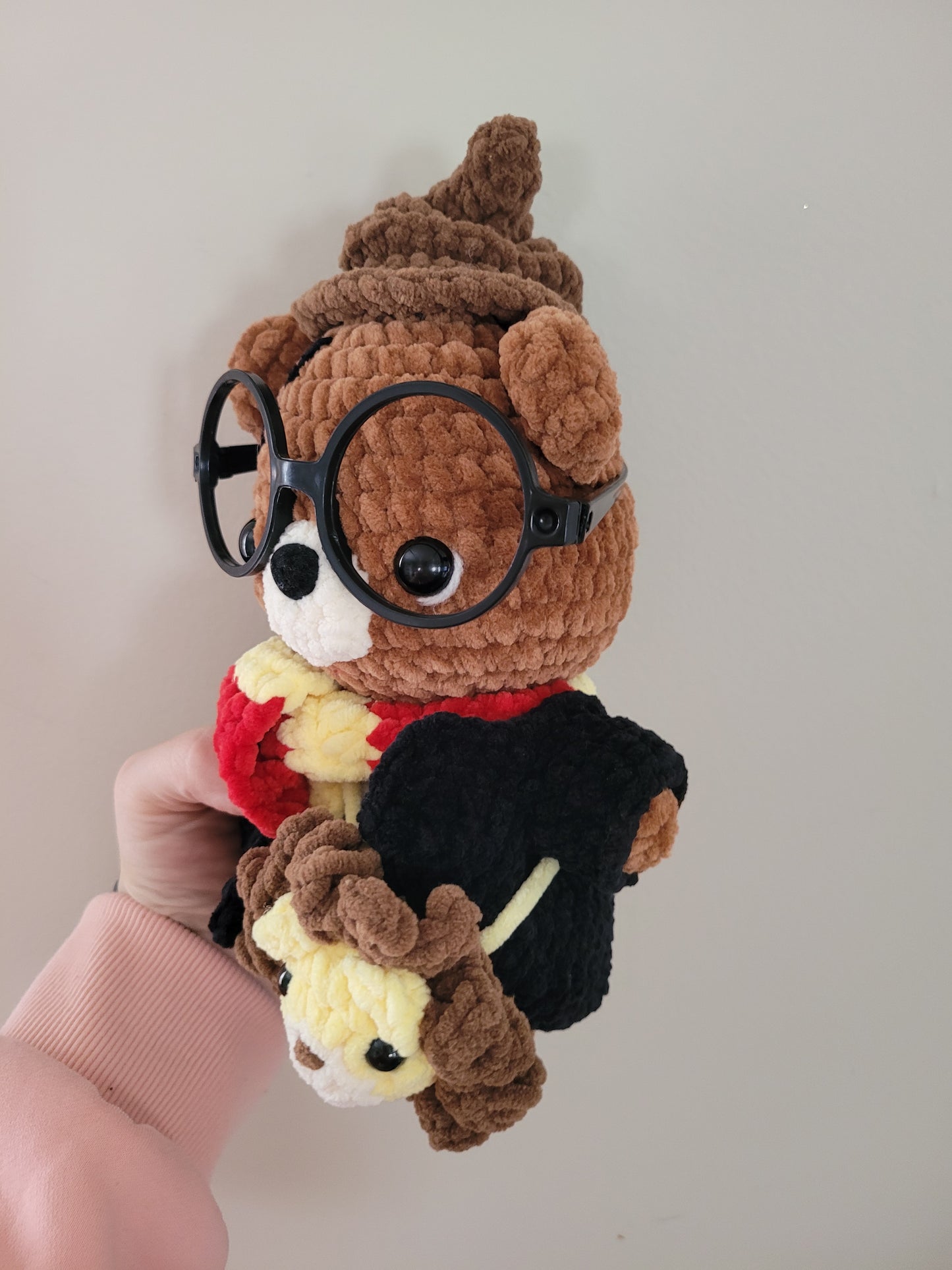 Gryffindor Bear - Harry Potter Inspired Character - Unique Design for Stuffed Animal - approx 10"