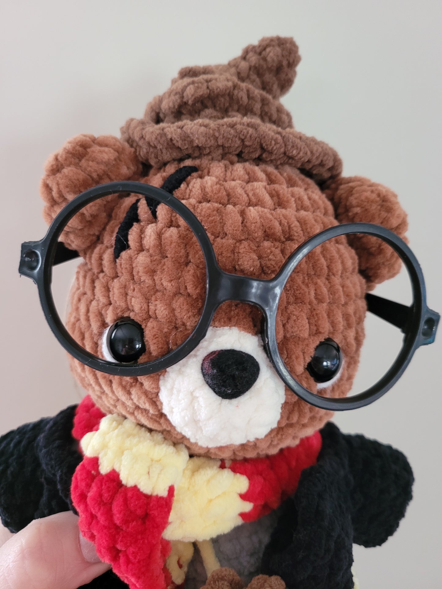 Gryffindor Bear - Harry Potter Inspired Character - Unique Design for Stuffed Animal - approx 10"