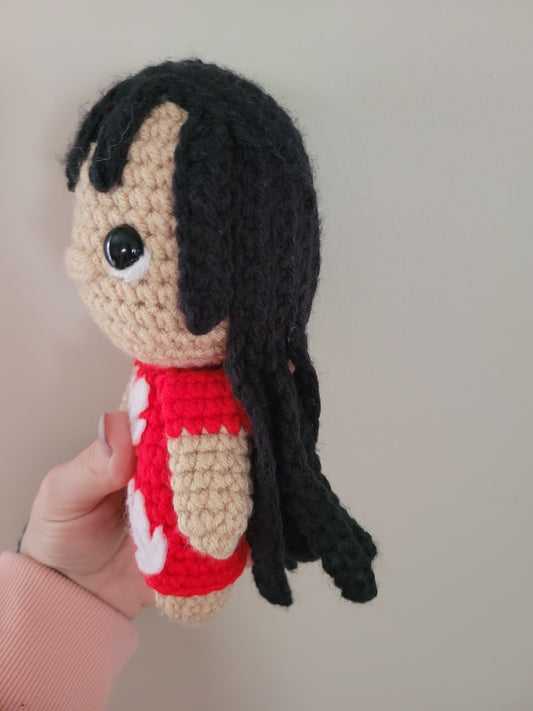 Lilo - Lilo and Stitch Inspired Character - Unique Design for Stuffed Animal - approx 6"