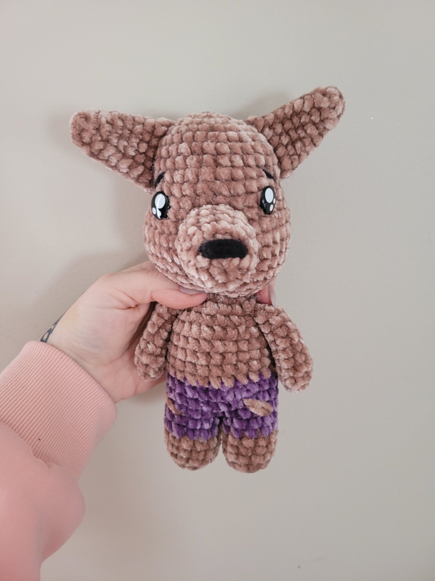 Brown Werewolf - Brown Wolf Inspired Animal - Unique Design for Stuffed Animal - approx 8"