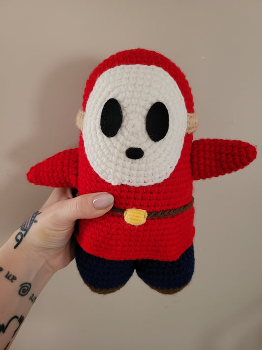 Shy Guy - Mario Inspired Character - Unique Design for Stuffed Animal - Approx 12"