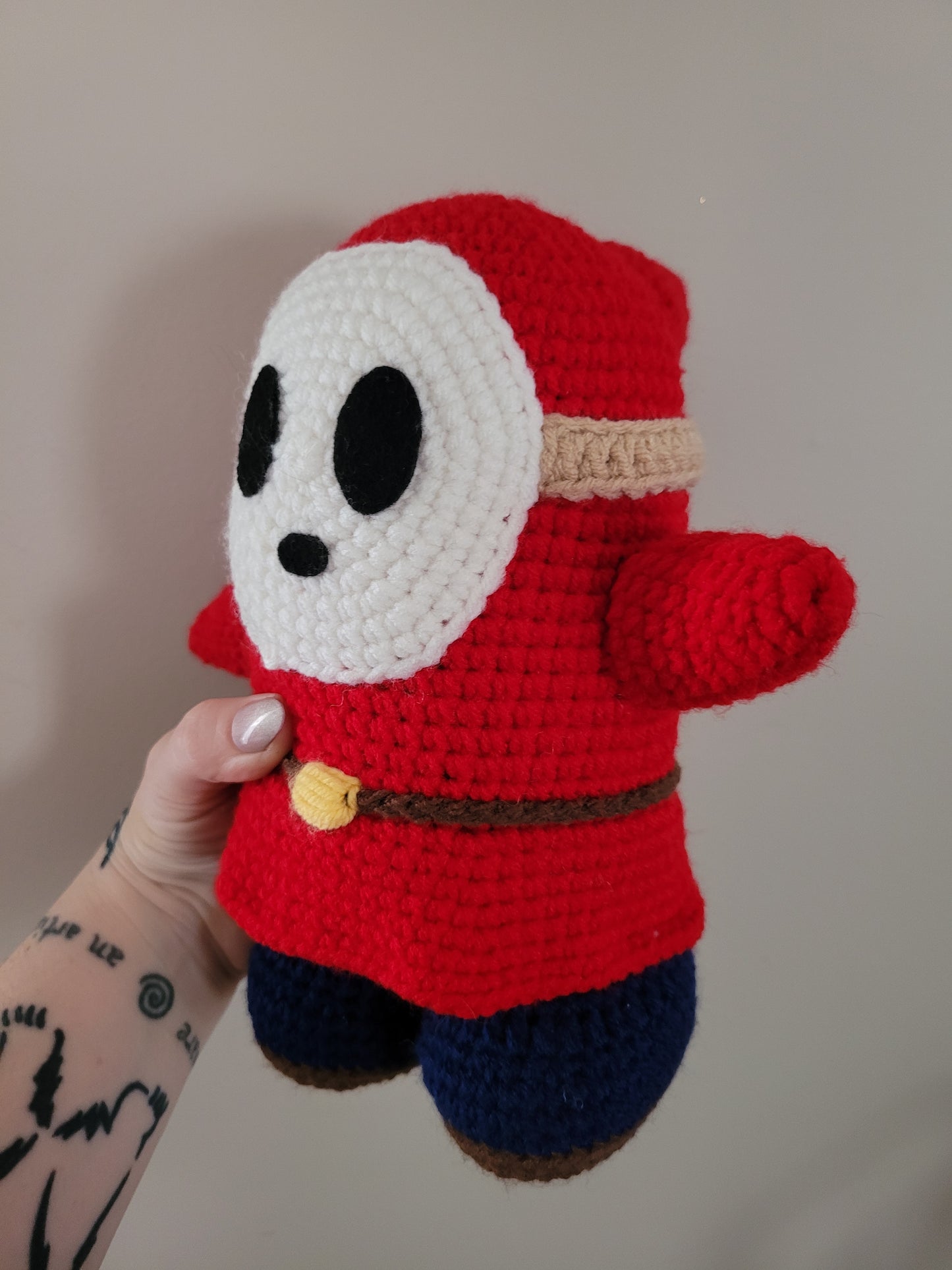 Shy Guy - Mario Inspired Character - Unique Design for Stuffed Animal - Approx 12"