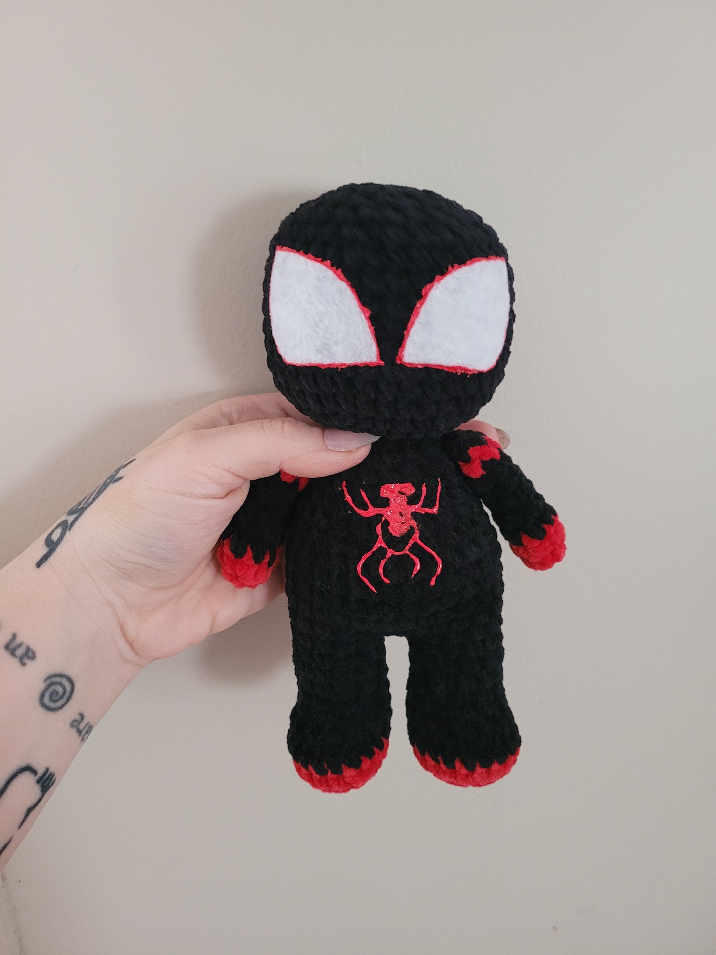 Miles Morales - Spiderman Marvel DC Inspired Character - Unique Design for Stuffed Animal - Approx 10"