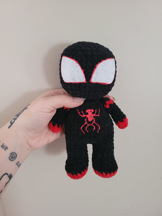 Miles Morales - Spiderman Marvel DC Inspired Character - Unique Design for Stuffed Animal - Approx 10"