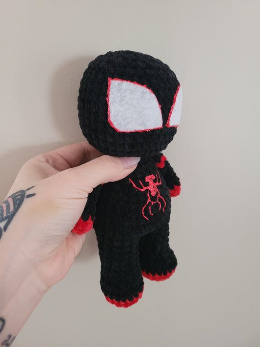 Miles Morales - Spiderman Marvel DC Inspired Character - Unique Design for Stuffed Animal - Approx 10"