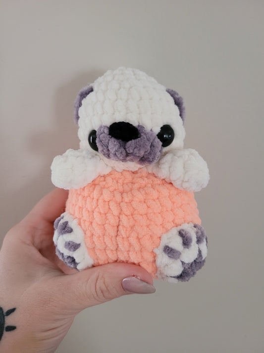 LuvKnotz Medium Halloween Pumpkin Pug Dog - Unique Design for Stuffed Animal - approx 8"