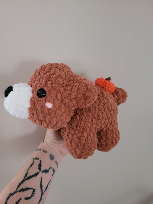 LuvKnotz Medium Halloween Pumpkin Bear - Unique Design for Stuffed Animal - approx 10"