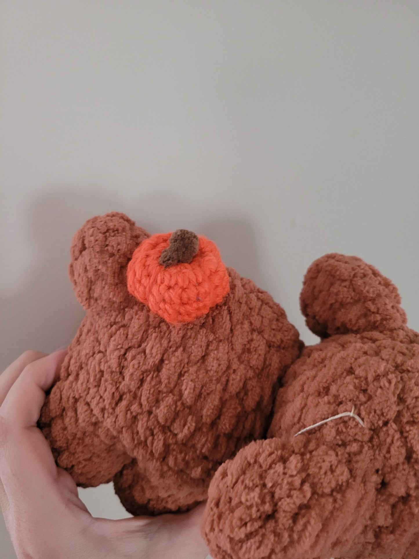 LuvKnotz Medium Halloween Pumpkin Bear - Unique Design for Stuffed Animal - approx 10"