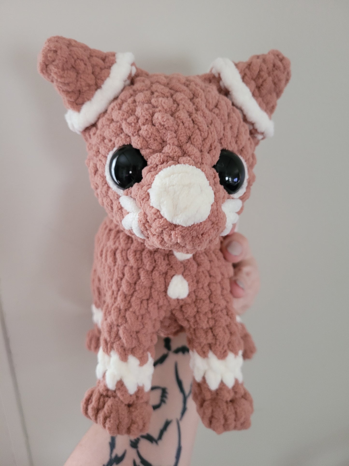 LuvKnotz Large Christmas Gingerbread Cat Plush - Unique Design for Stuffed Animal - approx 12"