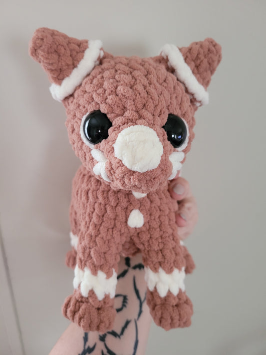 LuvKnotz Large Christmas Gingerbread Cat Plush - Unique Design for Stuffed Animal - approx 12"