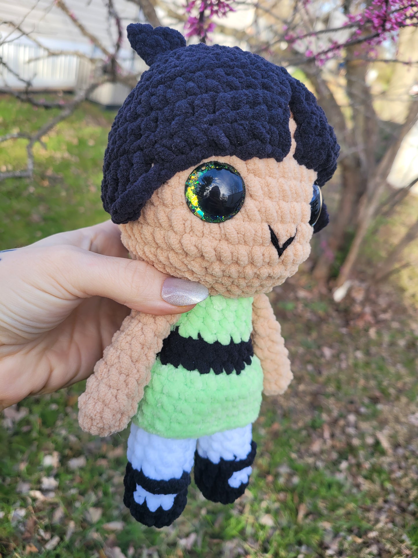 Buttercup - Powerpuff Girls Inspired Character - Unique Design for Stuffed Animal - approx 12"