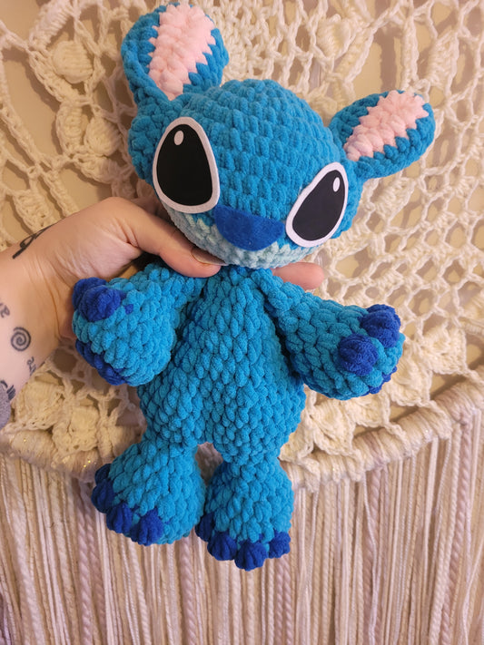 Stitch the Alien Lovey - Lilo and Stitch Inspired Character - Unique Design for Stuffed Animal - approx 12"