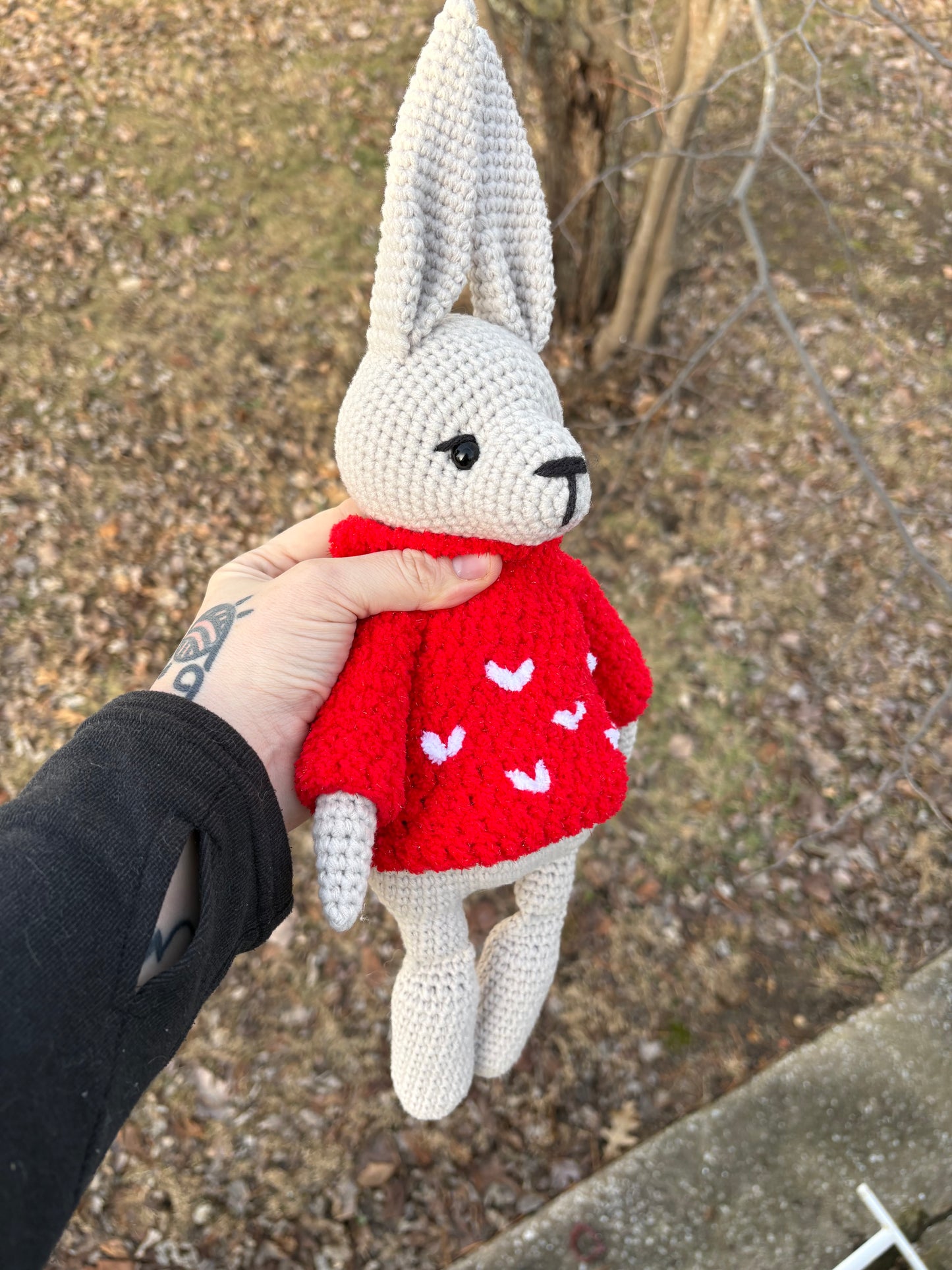 LuvKnotz Large Weighted Bunny - Unique Design for Stuffed Animal - approx 22”