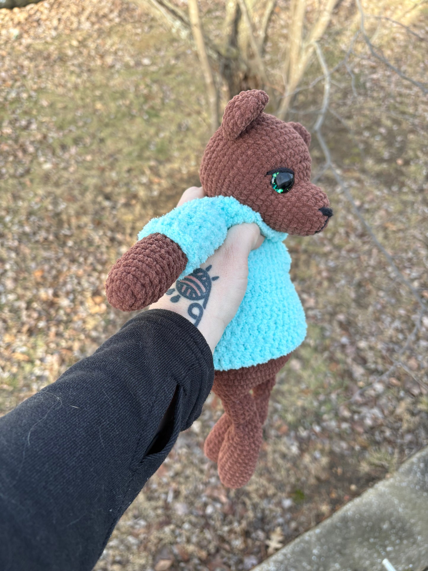 LuvKnotz Large Weighted Bear - Unique Design for Stuffed Animal - approx 22”