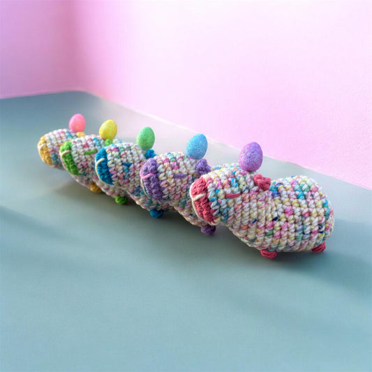 Pastel Easter Egg - LuvKnotz Small Capybara Handmade Crochet - Soft acrylic Yarn, Approx. 3" Long, stuffed animals