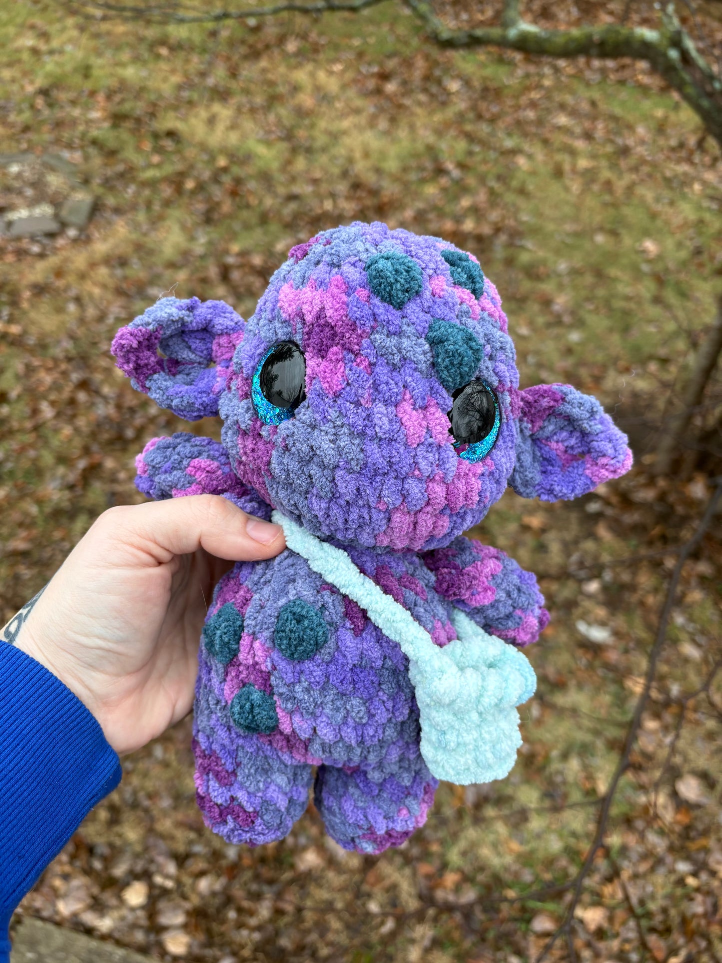 Large Purple Goblin Sprite Mythical Creature - Unique Design for Stuffed Animal
