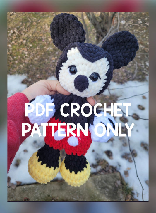 ***PDF PATTERN ONLY*** Mikey Mouse MICKEY - Crochet Pattern