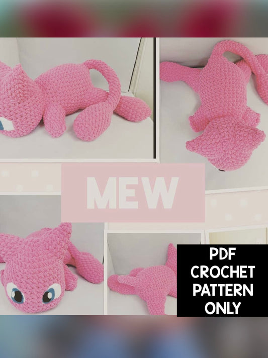 ***PDF PATTERN ONLY*** Mew Pokémon - Crochet Pattern