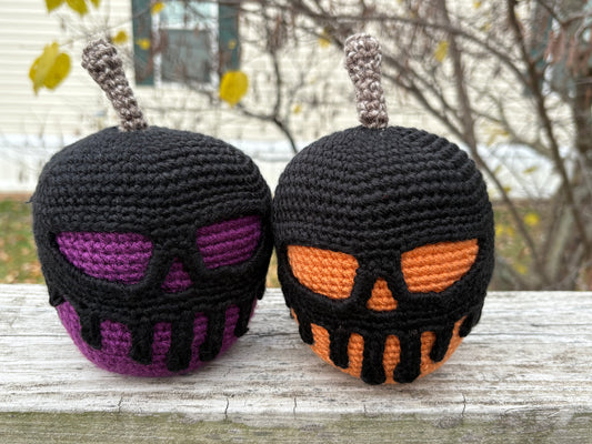 LuvKnotz Large Toxic Apple Halloween Plush - Unique Design for Stuffed Animal - approx 6”