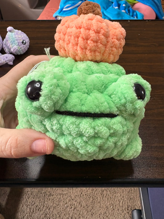 LuvKnotz Medium Halloween pumpkin witch Ghost Frog - Unique Design for Stuffed Animal - approx 3"