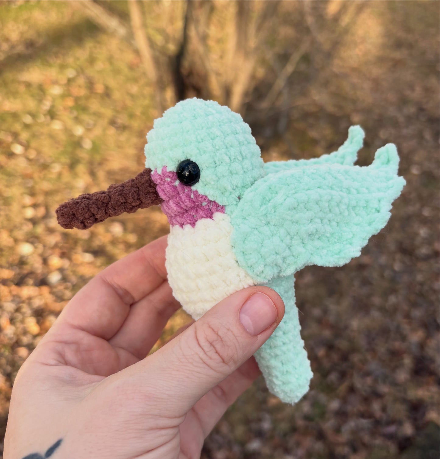 Hummingbird - Soft Fuzzy Bird Hummingbird Inspired - Unique Design for Stuffed Animal - Approx 6"