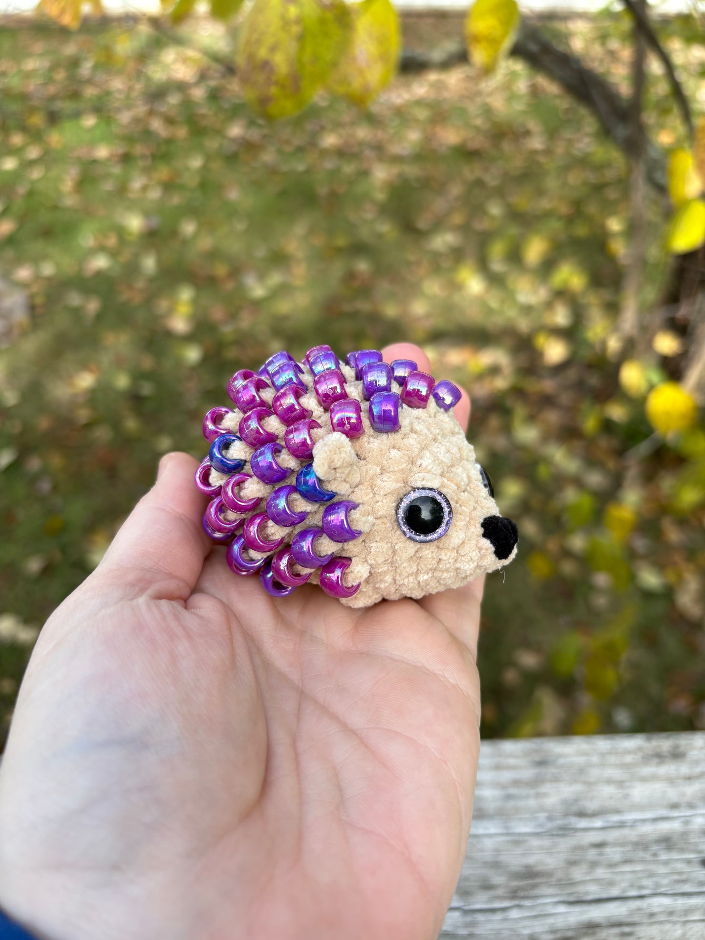 LuvKnotz Beaded Fidget Animals Handmade Crochet - Soft chenille Yarn, Approx. 3" Long, stuffed animals