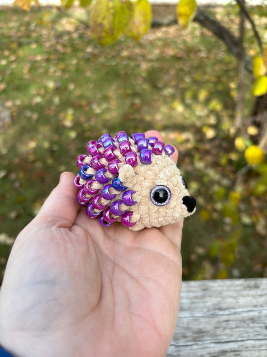 LuvKnotz Beaded Fidget Animals Handmade Crochet - Soft chenille Yarn, Approx. 3" Long, stuffed animals