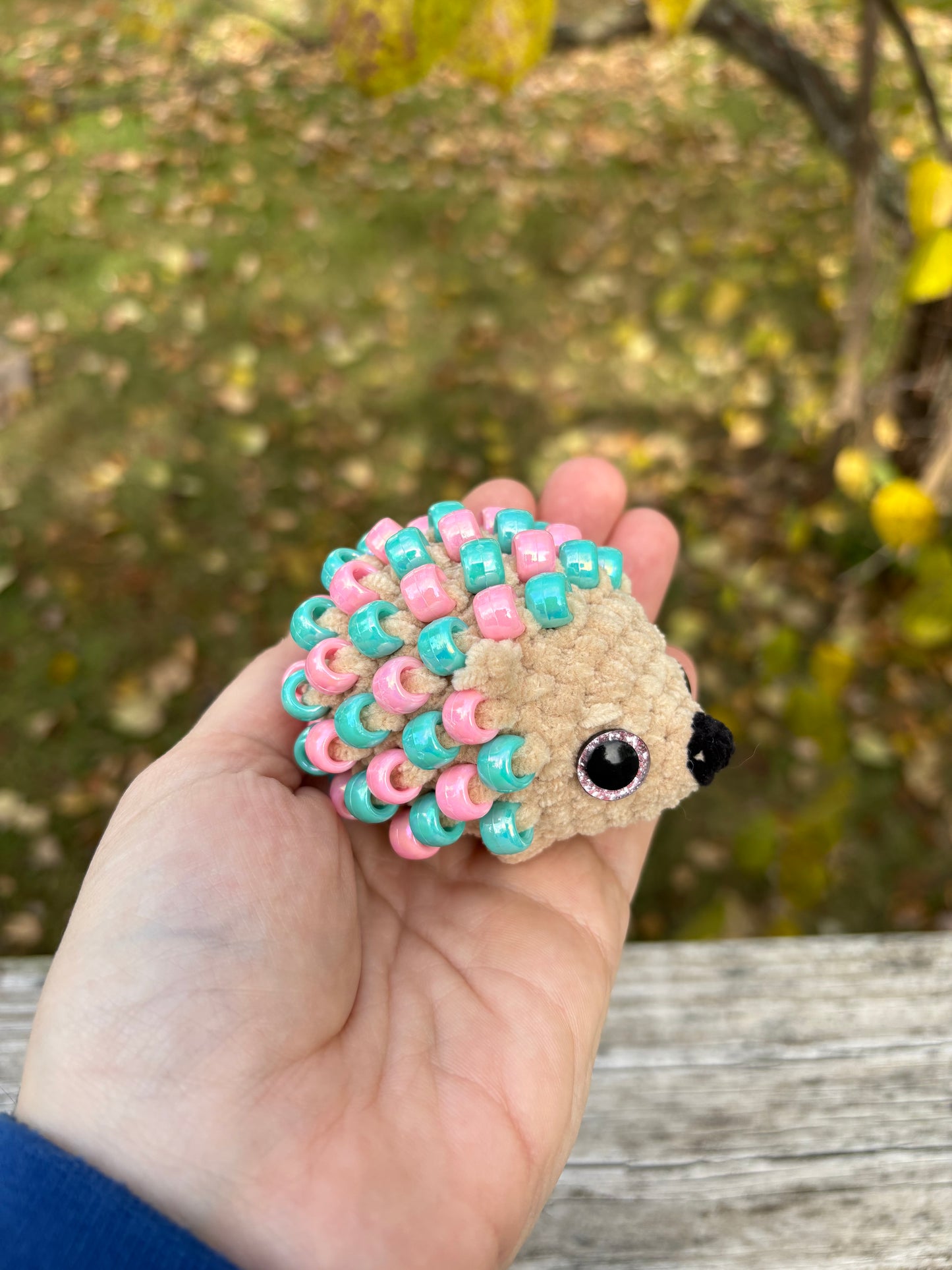 LuvKnotz Beaded Fidget Animals Handmade Crochet - Soft chenille Yarn, Approx. 3" Long, stuffed animals