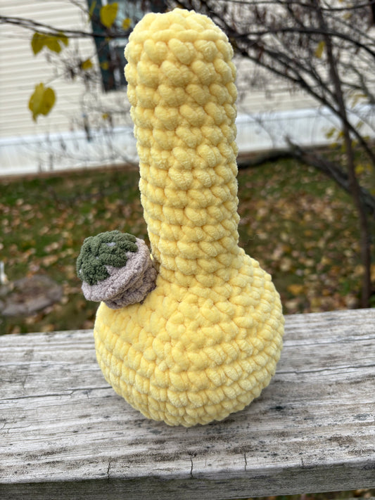 LuvKnotz Medium Yellow Bong - Unique Design for Stuffed Animal Gag Gift 18+ - approx 12"