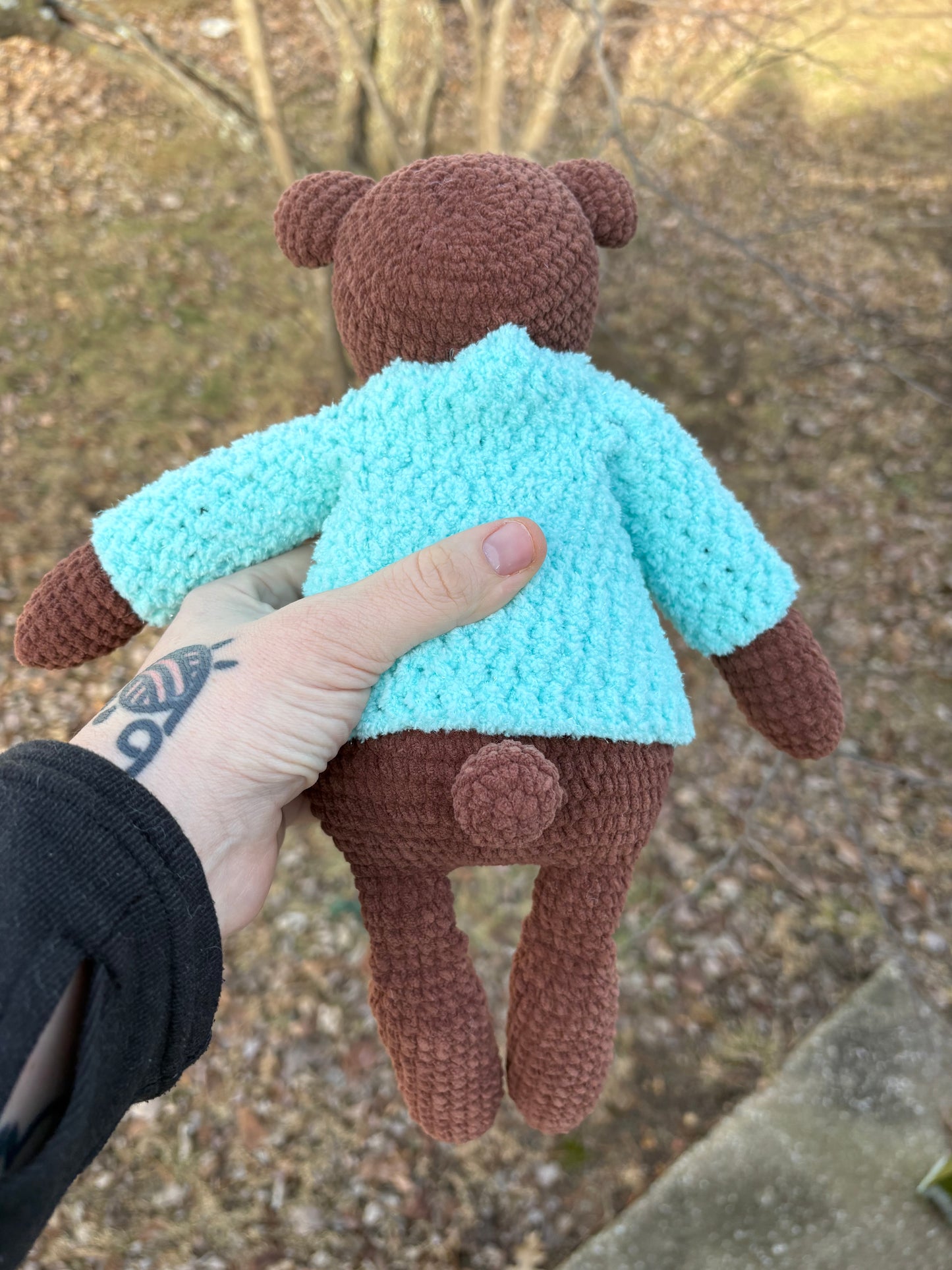 LuvKnotz Large Weighted Bear - Unique Design for Stuffed Animal - approx 22”